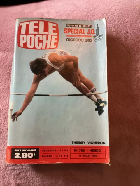 magazine Télé poche 1980 Thierry vigneron spécial jeux olympiques Moscou Russie