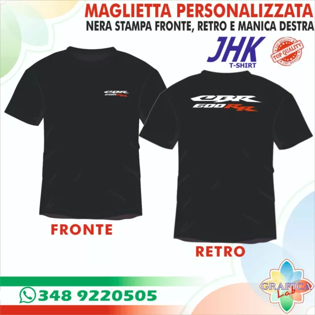 T-SHIRT 100% maglietta cotone HONDA CBR 600 maglia personalizzabile