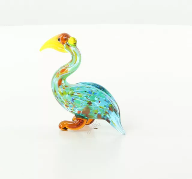 9973564-x Vetro Figura Uccello Cormorano Sammlunsgauflösung 7cm