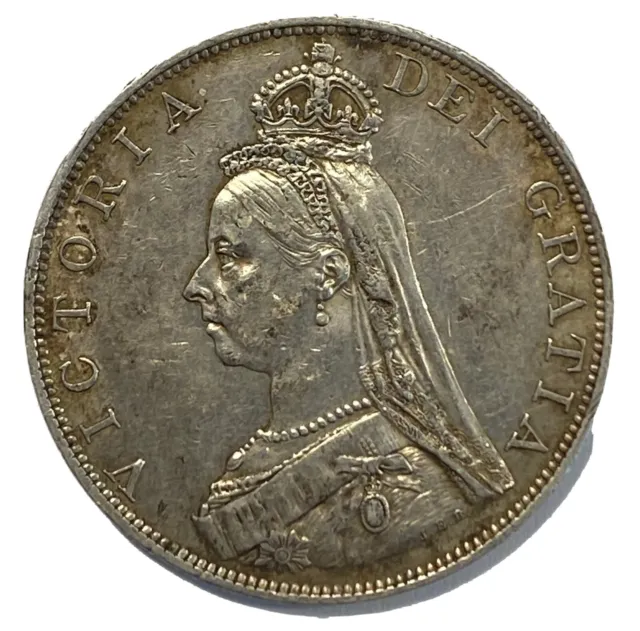 1887 Great Britain Double Florin Coin 0.925 Silver KM#763 SB6920