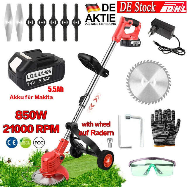 ELEKTRO AKKURASENTRIMMER MIT Akku Freischneider Motorsense