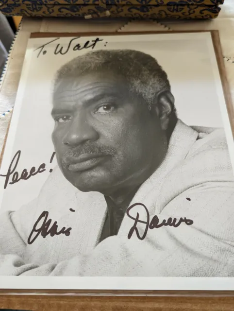 Autograph Head Shot Of Actor Ossie Davis.