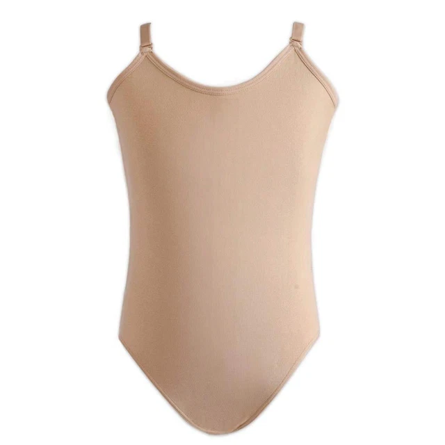 STELLE Girls Seamless Camisole Undergarment Leotard, Nude, Size L (Age: 7-9Y)