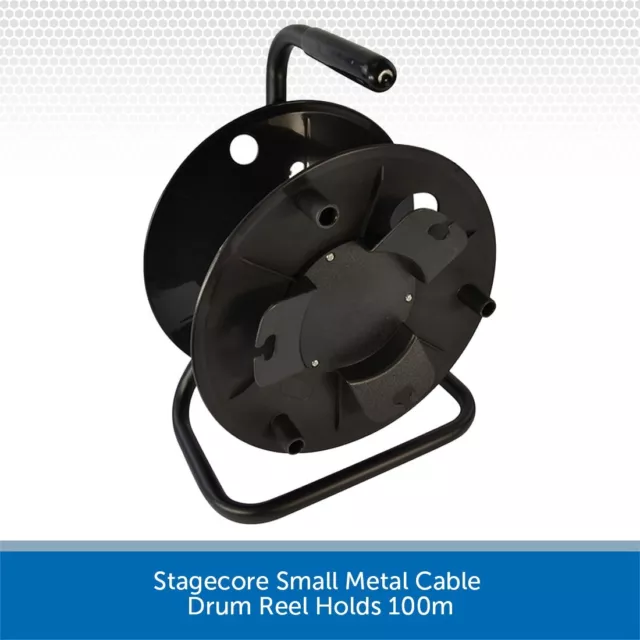 STAGECORE SMALL METAL Empty Cable Drum Reel Holds 100m Cable DJ PA ...