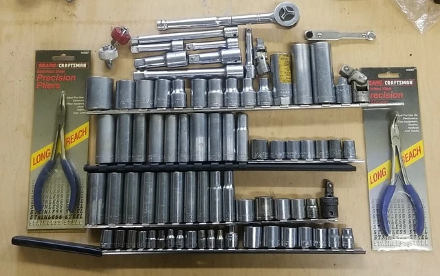Craftsman Socket sets 80+ Pc 1/4" 3/8" 1/2” Drive SAE METRIC 6 , 12 point  +++
