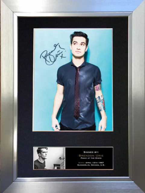 BRENDON URIE Panic! At The Disco Signed Mounted Autograph Photo Prints A4 765 2