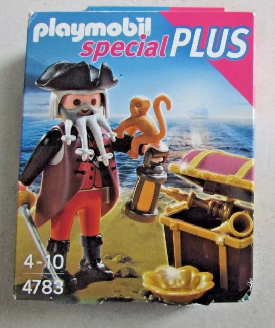 Playmobil Special Plus 4783 Neuf Pirate Barbe grise avec coffre et singe