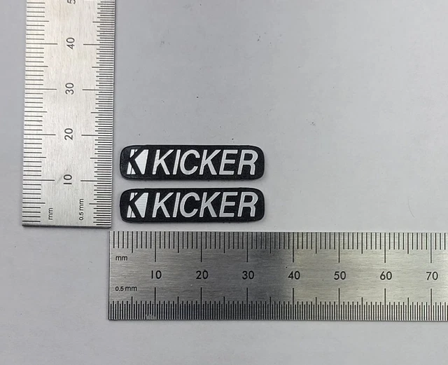 KICKER SPEAKER BADGE Pair Logo Emblem Name Plate Custom Made IN USA🇺🇸