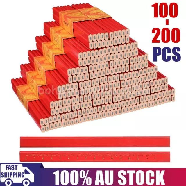 100-200PCS Carpenters Pencils Woodworking Carpentry Builder Marker Building Wood