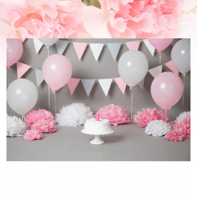 1st Birthday Photo Studio Background Cloth 3D Cartoon Balloon Garland