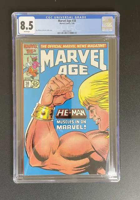 Marvel Age #38 Cgc 8.5 He-Man Preview White Pages