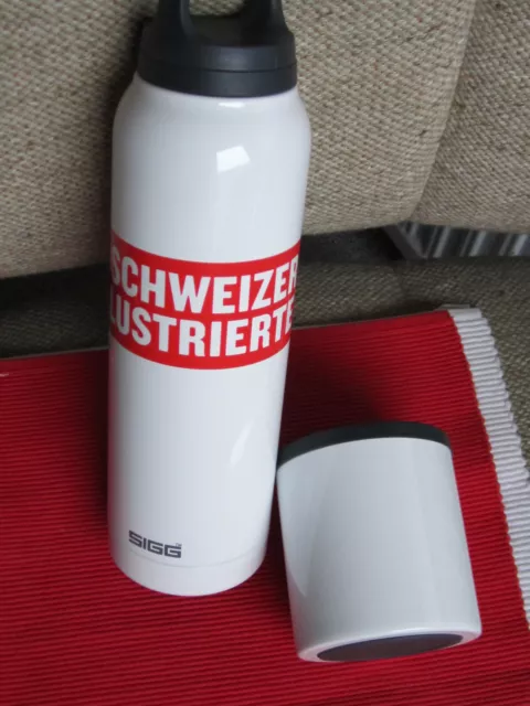 SIGG Thermo-Flasche weiss, unbenutzt 0,75L, Edelstahl, Original-Verpackung !