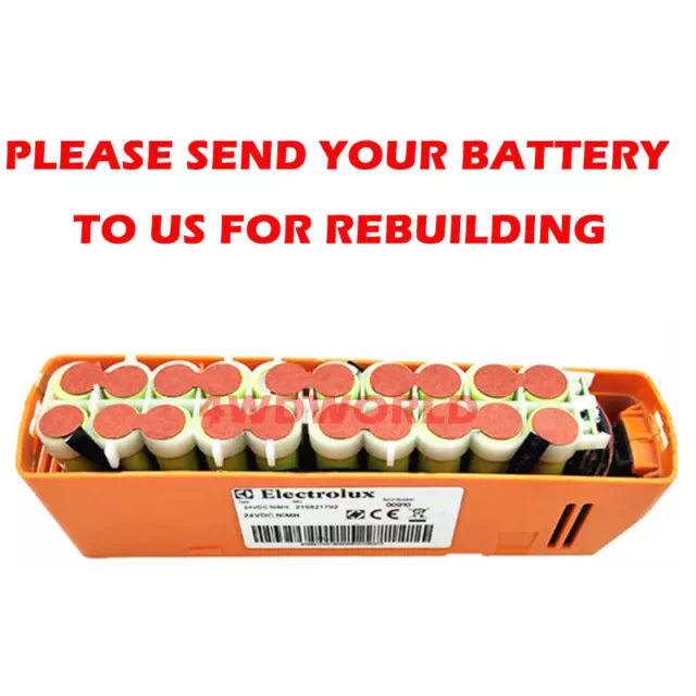 Battery Rebuild Service For Electrolux 24V ZB5011 ZB9011 ZE034 Vacuum Cleaner