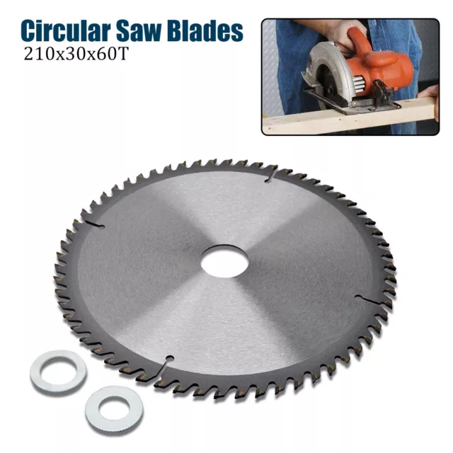 Circular Saw Blade 210×30mm Bore 60T 16mm Ring Chop fit for Dewalt Makita Bosch
