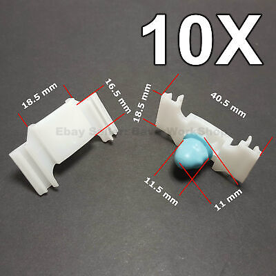 10X Door Fender Moulding Clips Retainers with Rubber Caps for VW GOLF 3, VENTO