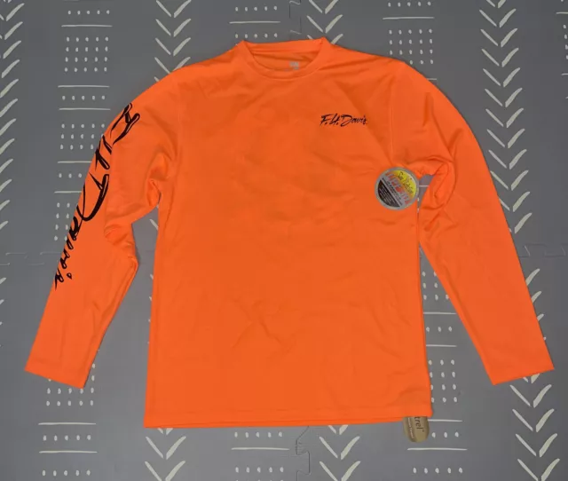 FH DAVIS SPORT Fishing Black Men's Duo Tec Long Sleeve T-Shirt Size S  $14.99 - PicClick