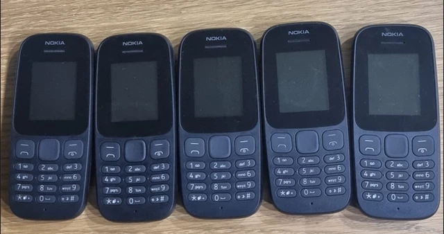 Job Lot 5 X Nokia 105 Dual Sim Phones Spares Or Repairs