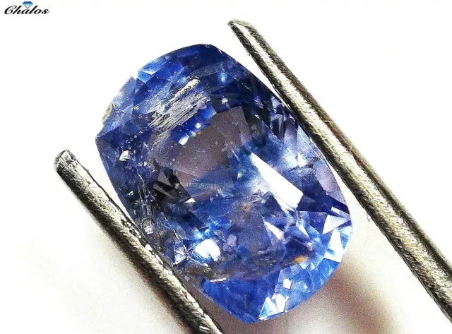 1x Saphir - Coussin Bleu à Facettes 6,5x9,7x5,4mm PI3 3,09ct. (1305C)