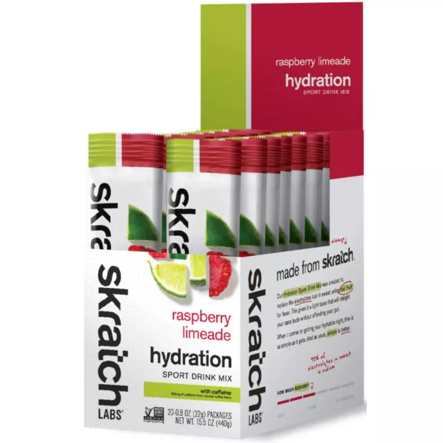 Skratch Labs Cycle Sport Hydration Energy Drink Mix - Raspberry Limeade, 20 Pack