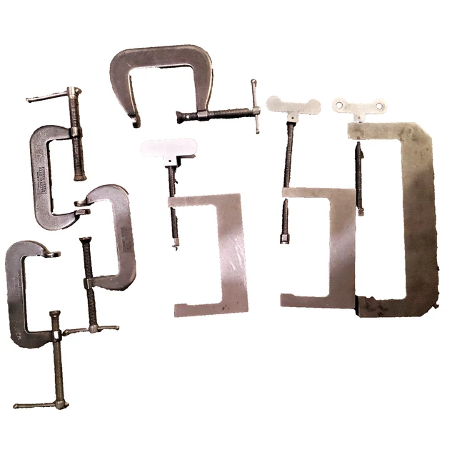 Lot of 7 Vintage 3" to 8" C-CLAMPS