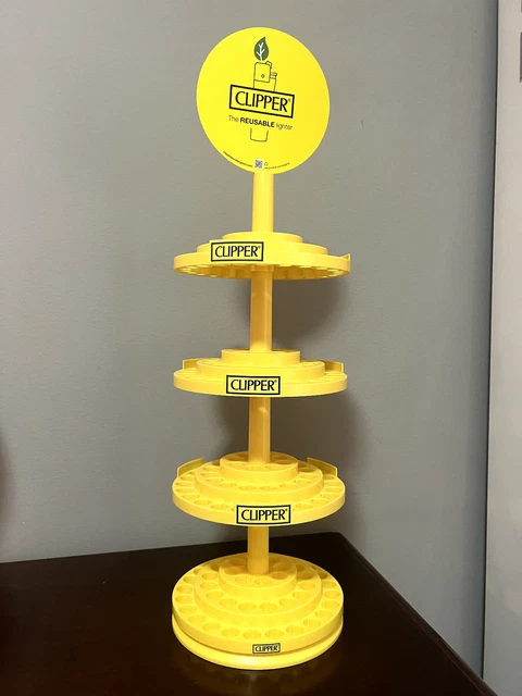 Espositore Clipper A 4 Piani Con Base Girevole Per 192 Accendini Large