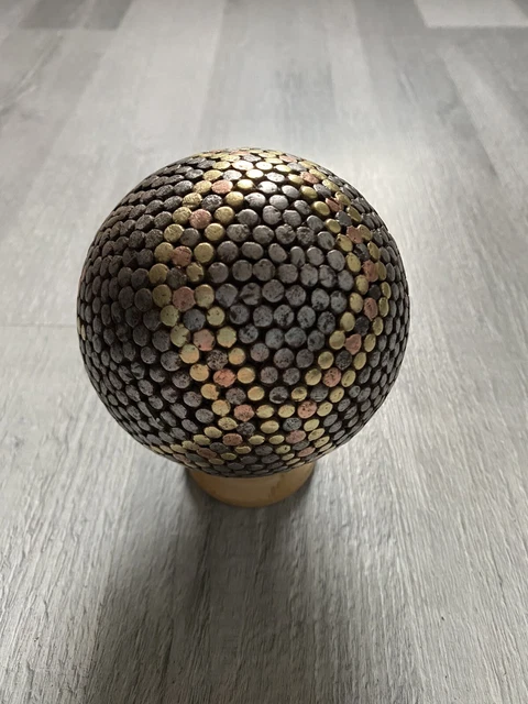 Boule De Pétanque Lyonnaise Ancienne - Cloutée - Monogramme BC