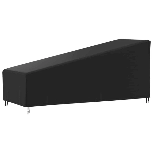 Housse de chaise longue noir 195x76x40/80 cm oxford 420D vidaXL
