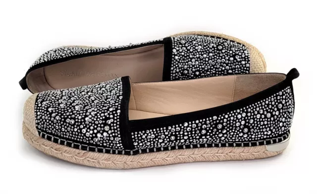 Stuart Weitzman Rockon Espadrilles Womens Designer Shoes Studded Size 9 NEW