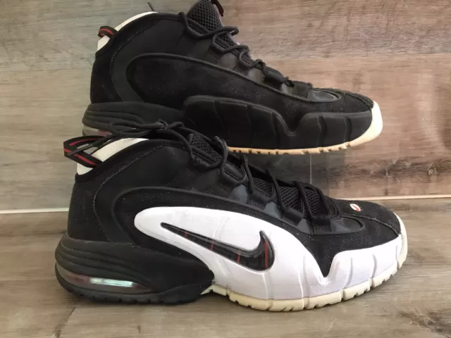Nike Air Max Penny 1996 Olympics Sz 11.5 685153-003 Black Red White Pre Owned