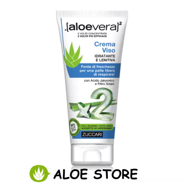 ZUCCARI ALOE VERA x2 -- 1x CREMA VISO IDRATANTE E LENITIVA 50ml -