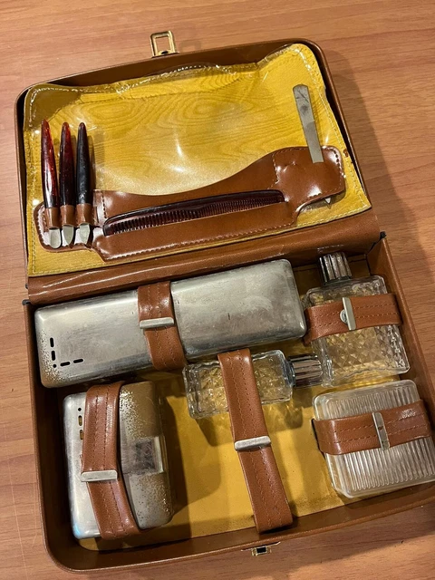 VINTAGE anni 80 - Set da bagno viaggio uomo toeletta