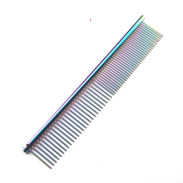 Metal Dog Comb for Grooming,Pet Comb with Rounded Ends Stainless Steel