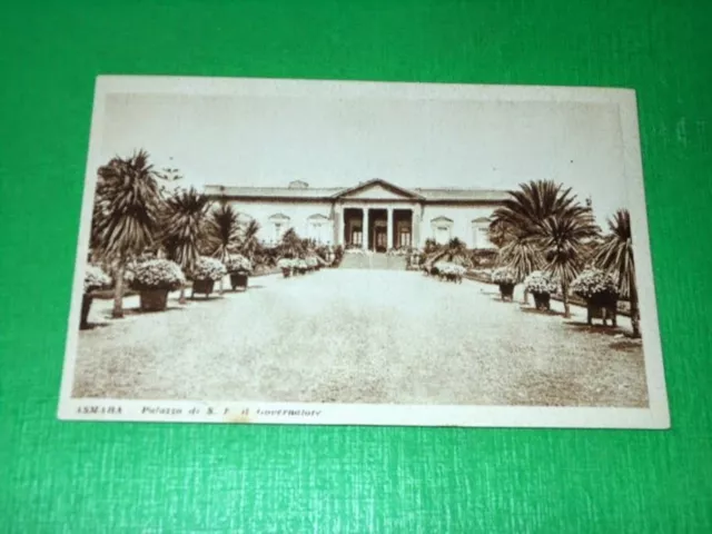 Cartolina Colonie Asmara - Palazzo di S. E. il Governatore 1930 ca.