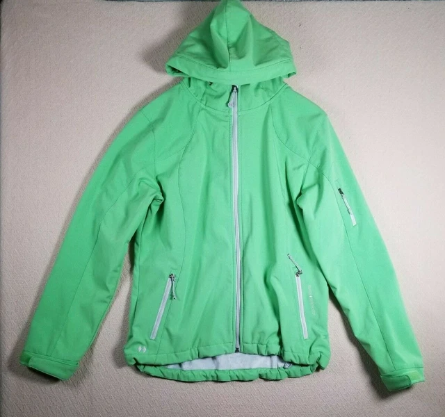 Black Diamond Jacket Womens Medium M Fleece Lined Rain Shell Green Hoodie