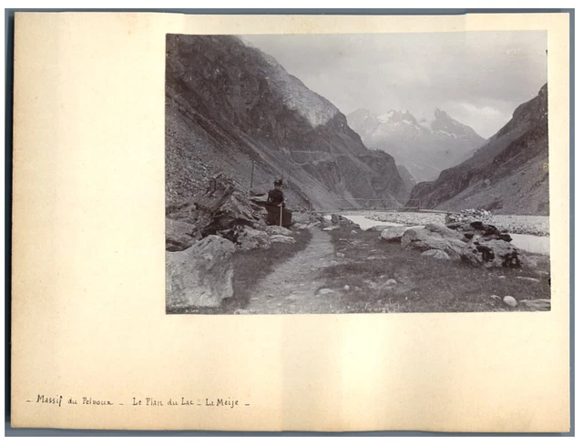 Tirage Photographique Vintage Chamonix - Vue Du Hameau Des Mouilles - Circa 1900 - 8x11 Cm