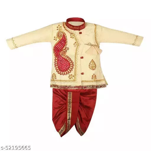 Indian Traditional Wear  Ethnic Wear Dhoti and Kurta Set for Baby Boy's and Kids 2