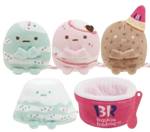Sumikko Gurashi baskin robbins Tenori Plush Yama other Set of 5 ice cream San-X