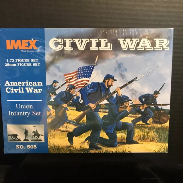 Imex 505 American Civil War Union Infantry Figures Kit-Nib-1:72 Scale