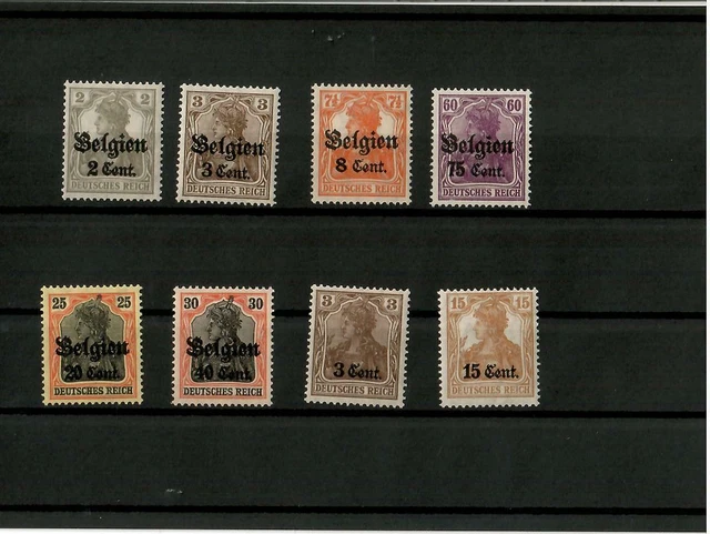 Briefmarken Deutsches Reich postfrisch ** Besetzungen I. WK Belgien