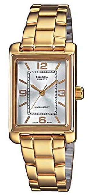 Casio Orologio Analogico al Quarzo Donna con Cinturino in Acciaio Inossidabile L