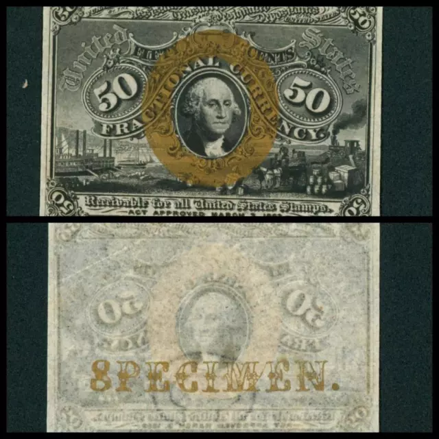 50¢ ((CHOICE AU)) Second Issue Fractional Currency ** CURRENCY ((SPECIMEN))