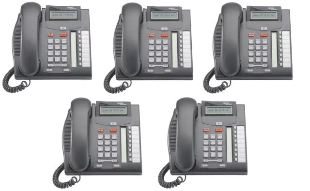 Nortel Avaya Norstar T7208 Charcoal Phones NT8B26AABL QTY: 5