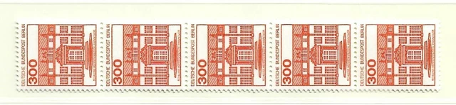 Berlin Rollenmarken Burgen + Schlösser  5er Streifen  Mi. 677 R  postfrisch