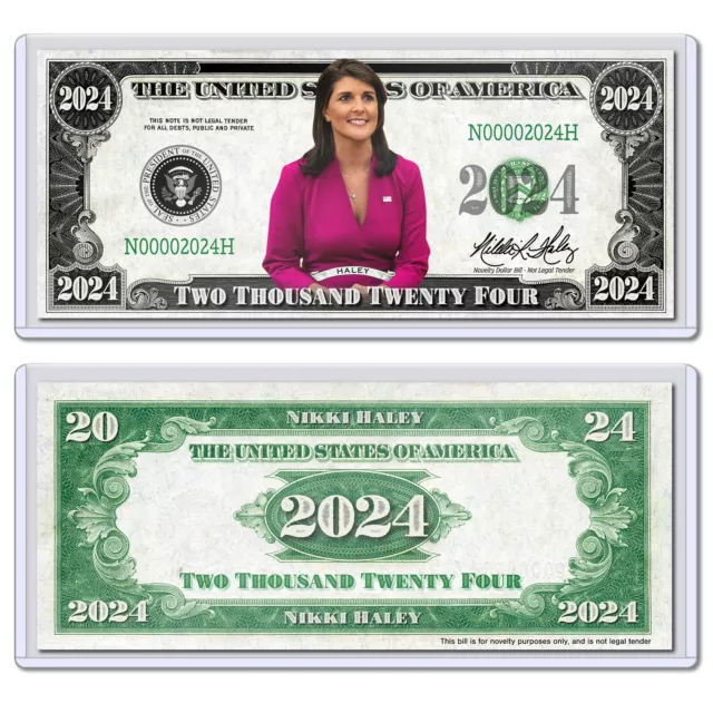 NIKKI HALEY 2024 Presidential Collectible USA America 2024 Dollar Bill