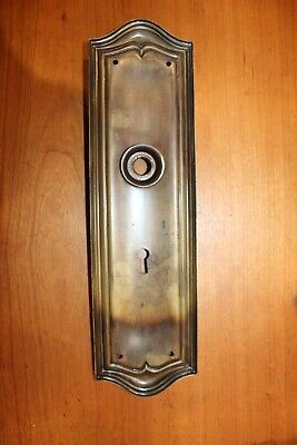 Large 11" Entry Antique Brass Plated Entry Keyhole Escutcheon S-154 3