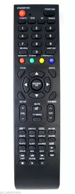 NEW Ferguson TV Remote Control For Models - F1907LEVD, F1915LVD , F1915LVD2