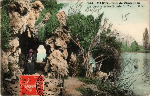 CPA PARIS 12e-Bois de Vincennes-La Grotte et les Bords du Lac (322740)