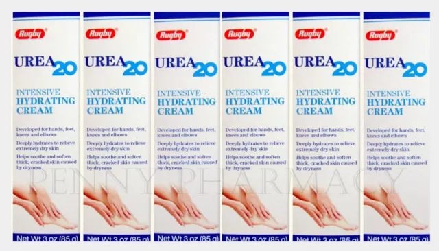 Rugby Urée 20 % crème hydratante intensive 3 oz/85 gm (6 pack)