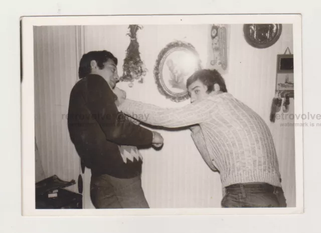 Two Affectionate Handsome Young Men Boxing Fight Closeness Couple Gay Int Photo