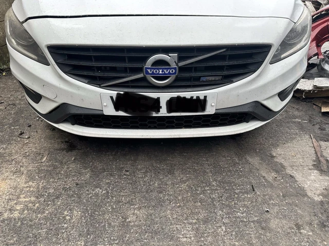 Volvo S60-V60 R Design White Complete Front Bumper Fits 2014-2018 Models